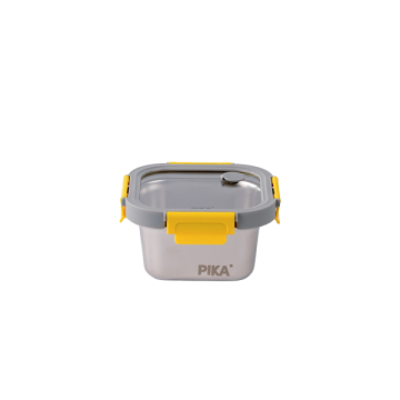 Entdecken Sie den MetalShock 600ml Edelstahlbehälter von PIKA° für optimale Lagerung. Leicht und langlebig, perfekt für gesunde 