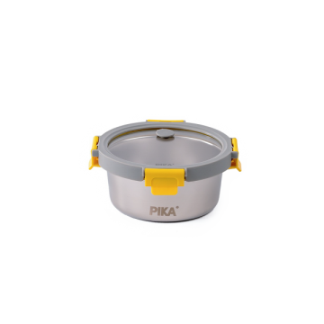 Stainless steel Food Container MetalShock 650ml round.