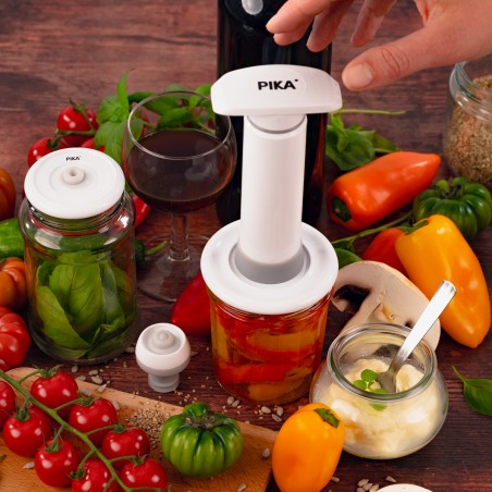 "Vakuum-Haltbarkeits-Starter-Kit: Pumpe, Stopfen, Deckel - PIKA°"