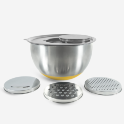 Set de 3 bols en inox avec 3 râpes incluses - PIKA